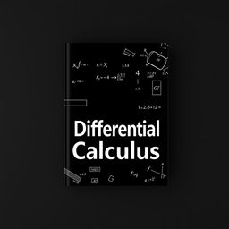 A sophisticated book cover for a textbook on Differential Calculus, set against a sleek black background