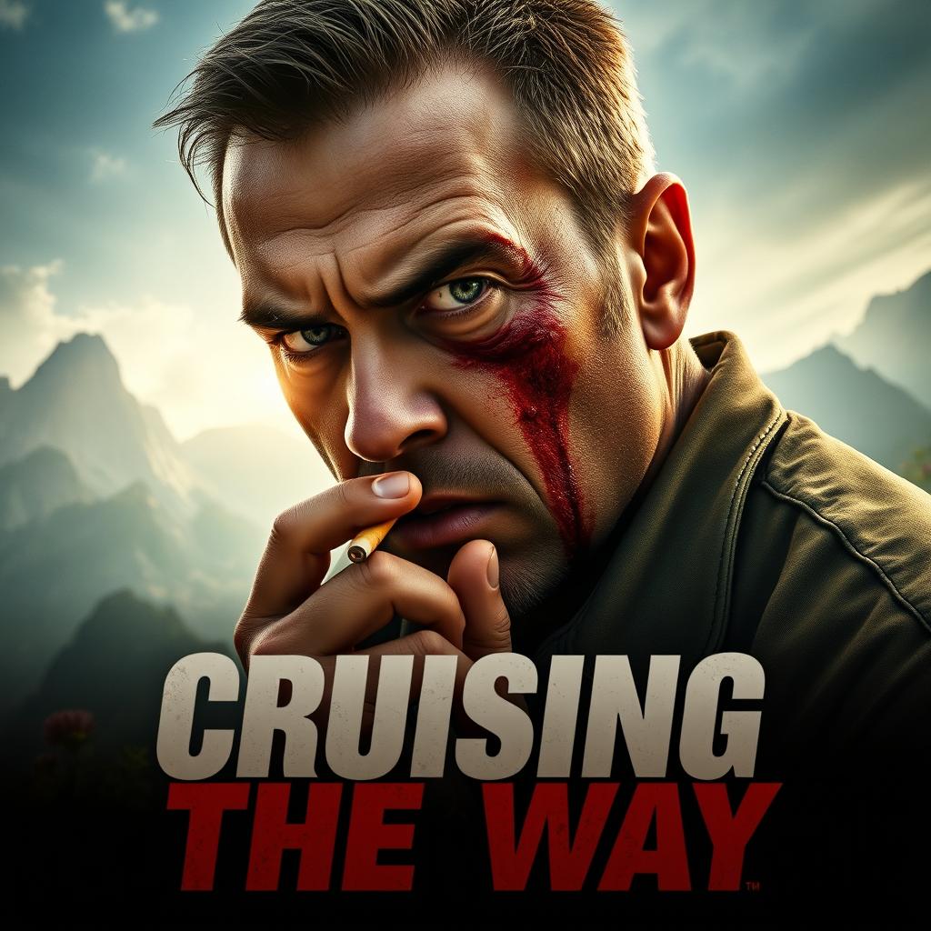 A powerful and intense movie poster for 'Cruising The Way'