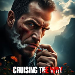 A powerful and intense movie poster for 'Cruising The Way'