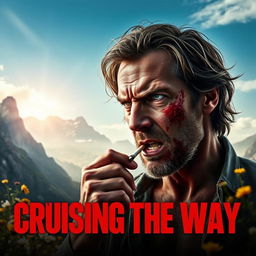 A powerful and intense movie poster for 'Cruising The Way'