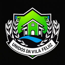 A vibrant, dynamic sports team emblem, representing Unidos Da Vila Feliz