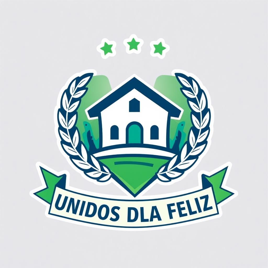 A vibrant, dynamic sports team emblem, representing Unidos Da Vila Feliz