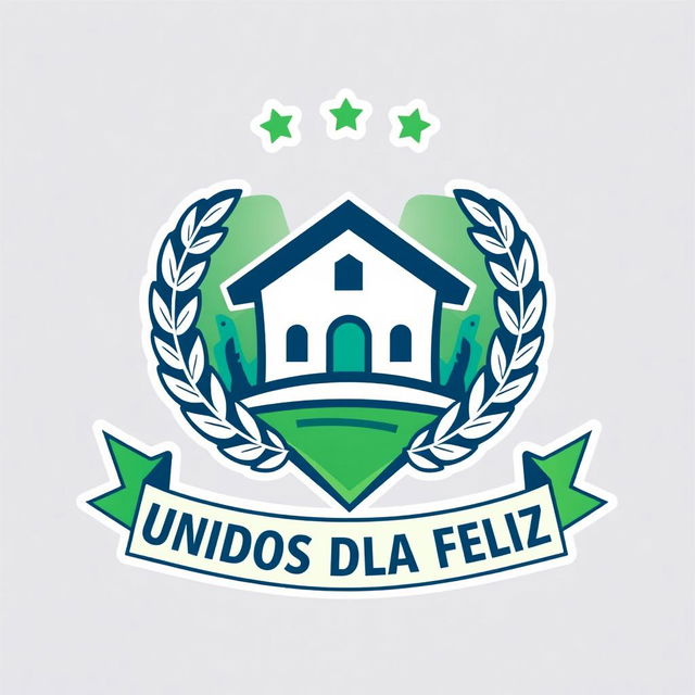 A vibrant, dynamic sports team emblem, representing Unidos Da Vila Feliz