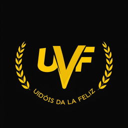 A modern sports team emblem for Unidos Da Vila Feliz, prominently featuring the letters 'UVF'