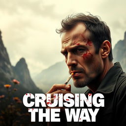 An intense and gritty movie poster for 'Cruising The Way'