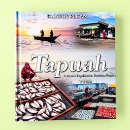 A vibrant and captivating book cover composition featuring a picturesque scene from the village of Tapuhahi in Rumbia Tengah District, Bombana Regency