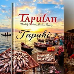 A vibrant and captivating book cover composition featuring a picturesque scene from the village of Tapuhahi in Rumbia Tengah District, Bombana Regency