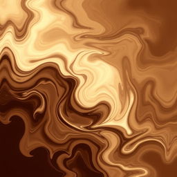 An abstract chaos design featuring a gradient of cream and milk chocolate brown colors