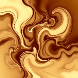 An abstract chaos design featuring a gradient of cream and milk chocolate brown colors