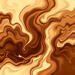 An abstract chaos design featuring a gradient of cream and milk chocolate brown colors