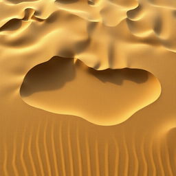 A sandy floor with a bottomless appearance, giving the illusion of an endless expanse