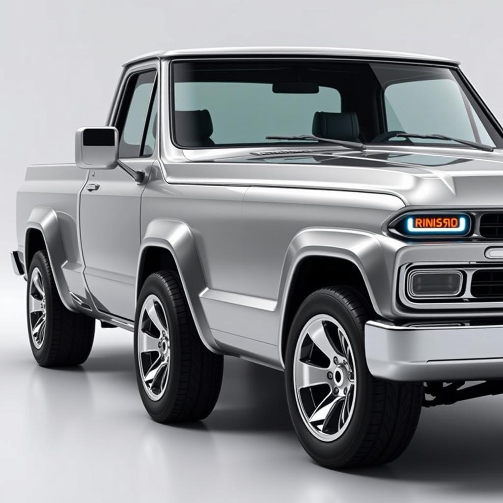 A modern reinterpretation of the classic Chevrolet C10, envisioned for the year 2024