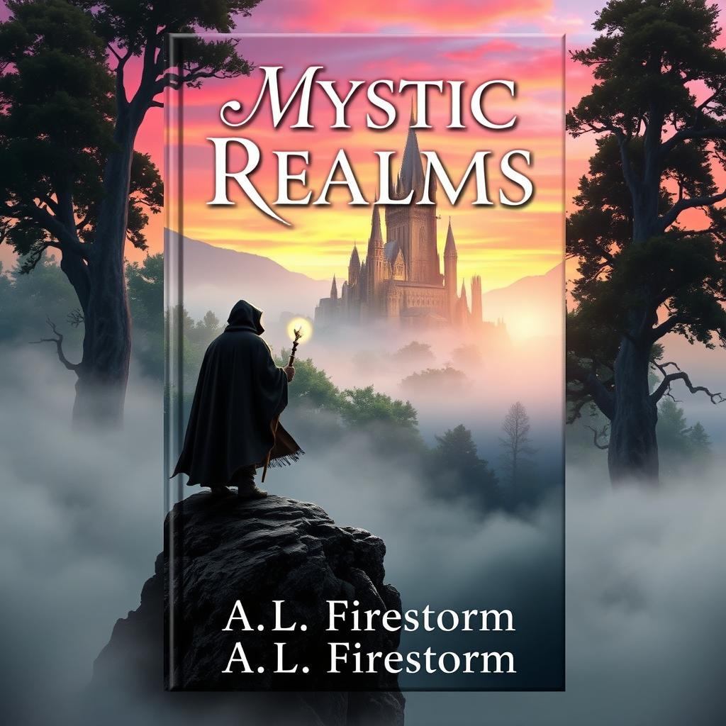 A captivating book cover featuring a fantasy landscape with a towering castle in the distance