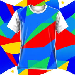 A stylish, modern t-shirt design featuring a graphic of an abstract geometric pattern