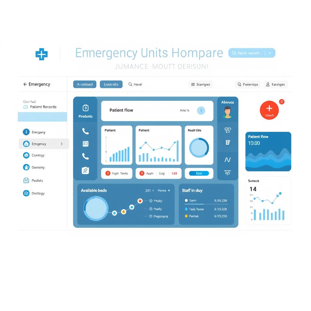 Homepage of an emergency unit management system, featuring a clean and modern user interface