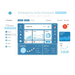 Homepage of an emergency unit management system, featuring a clean and modern user interface