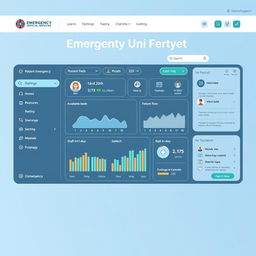 Homepage of an emergency unit management system, featuring a clean and modern user interface