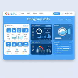 Homepage of an emergency unit management system, featuring a clean and modern user interface