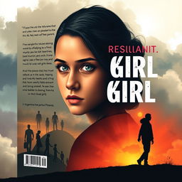 A compelling book cover design illustrating the emotional journey of a resilient girl