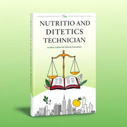 A book cover design centered on the theme of the creation of the nutrition and dietetics technician profession