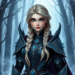 An imaginative fusion of Anna from "Frozen" and Sylvanas from "World of Warcraft," re-envisioned as a DND character