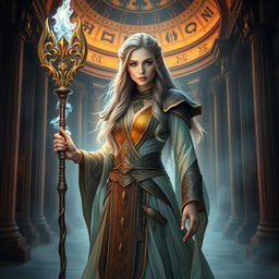 A stunning depiction of Megan Fox reimagined as Quinella in a DND setting