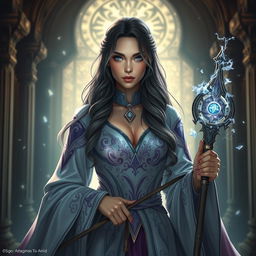 A captivating portrayal of Megan Fox as Quinella from "Sword Art Online," reimagined in a DND universe