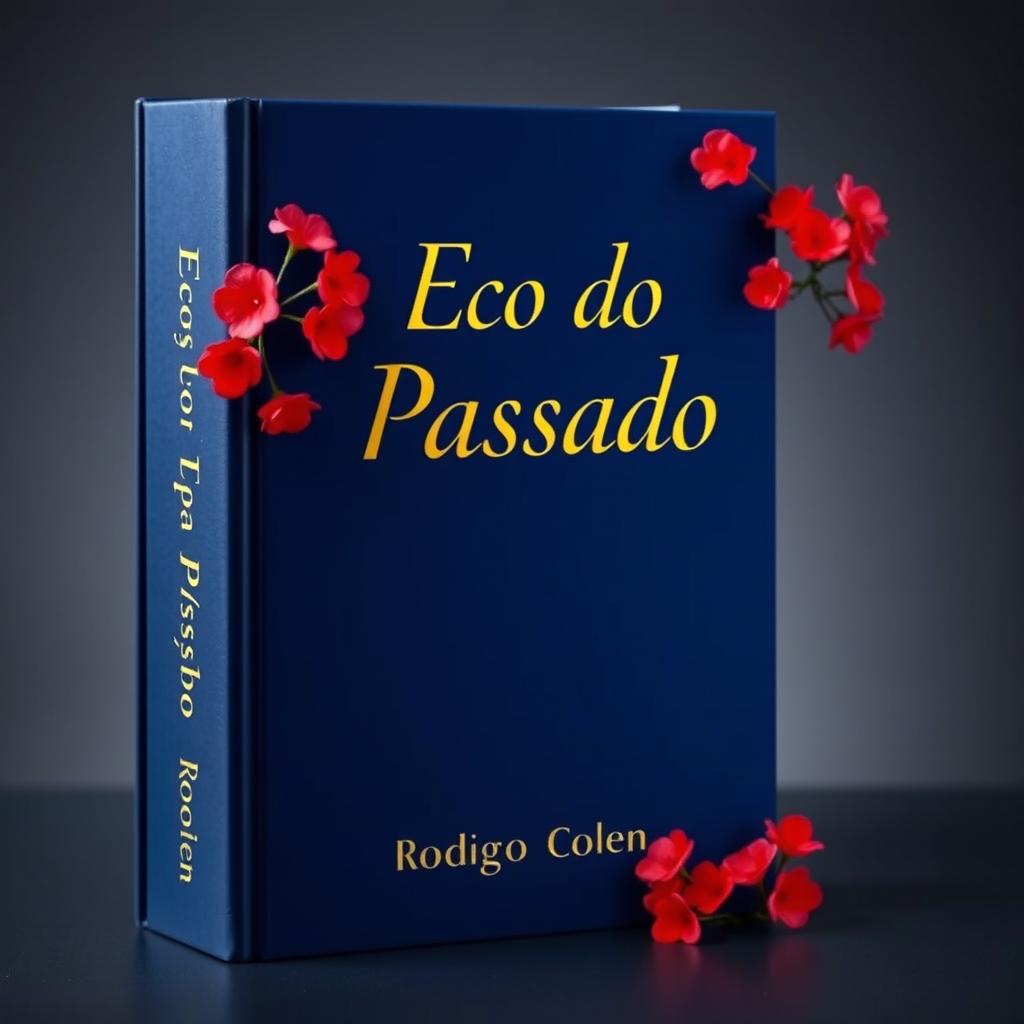 A captivating book cover design for the novel titled "Ecos do Passado" by Rodrigo Colen