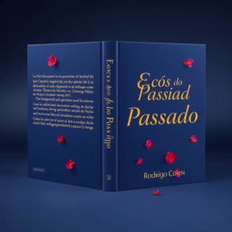 A captivating book cover design for the novel titled "Ecos do Passado" by Rodrigo Colen