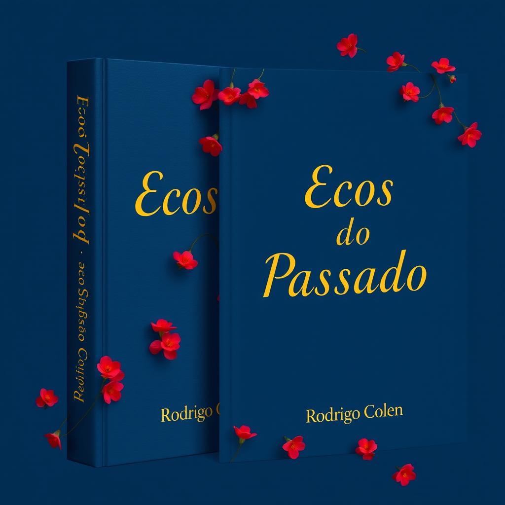 A captivating book cover design for the novel titled "Ecos do Passado" by Rodrigo Colen