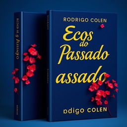 A captivating book cover design for the novel titled "Ecos do Passado" by Rodrigo Colen