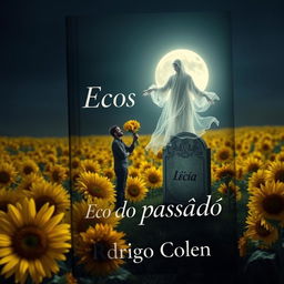 A captivating book cover for "Ecos do passado" by Rodrigo Colen