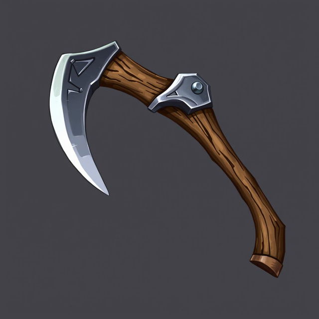 A detailed and artistic 2D sprite of a pickaxe