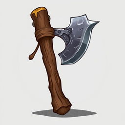 A detailed and artistic 2D sprite of a pickaxe