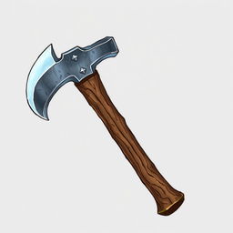 A detailed and artistic 2D sprite of a pickaxe