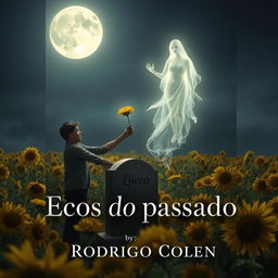 A captivating book cover for "Ecos do passado" by Rodrigo Colen