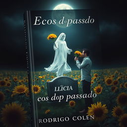 A captivating book cover for "Ecos do passado" by Rodrigo Colen