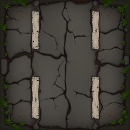 A detailed and artistic 2D sprite of a road segment