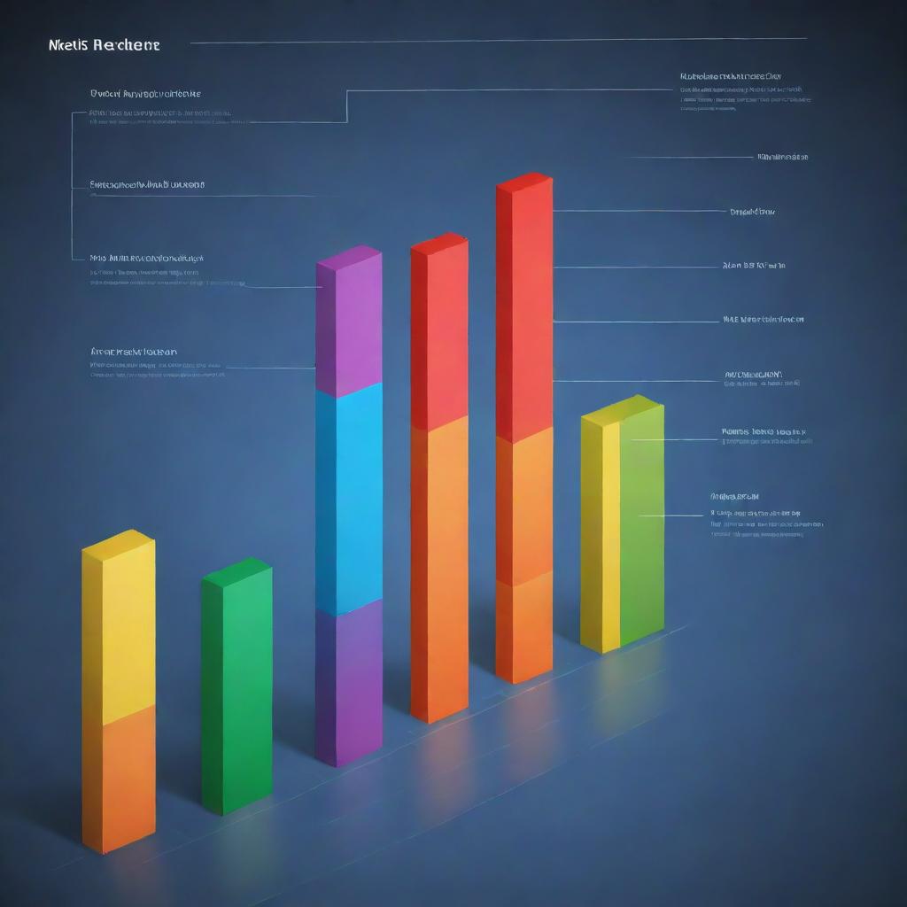 In a landscape format, illustrate a carefully detailed technical-themed bar chart demonstrating multiple processes in bright, assorted colors.