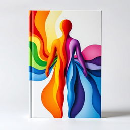 A captivating book cover illustrating the concept of different colors uniting to create a human