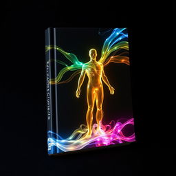 A mesmerizing book cover featuring different liquid lights uniting to create a human figure