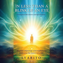 A non-fiction book cover titled "In Less Than a Blink of an Eye" focused on improving life and spirituality