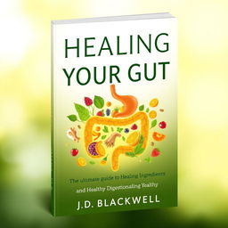 Book cover design for the title "Healing Your Gut" by J