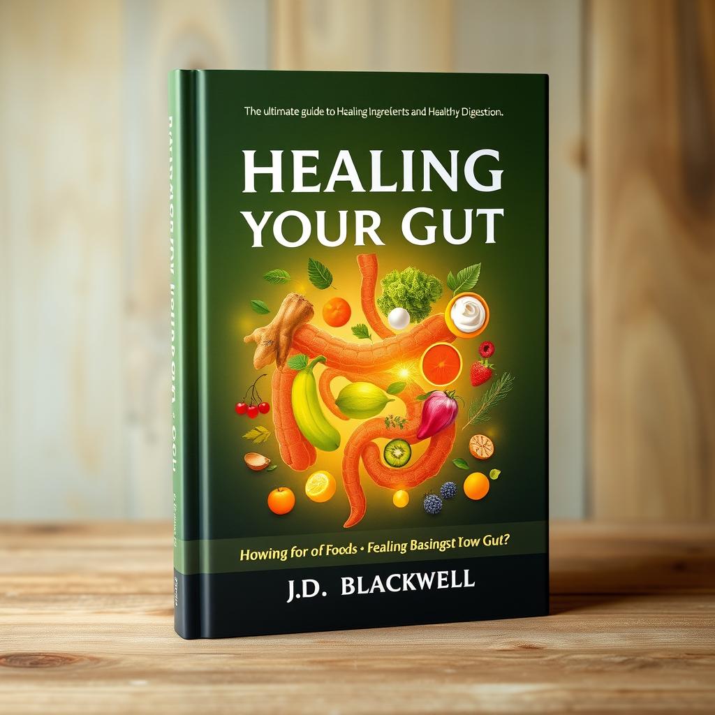 Book cover design for the title "Healing Your Gut" by J