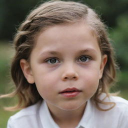 A digitally combined image of Hope Mikaelson and Ryan Clarke from Legacy, creating an envisioned child that shares their features.