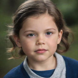 A digitally combined image of Hope Mikaelson and Ryan Clarke from Legacy, creating an envisioned child that shares their features.