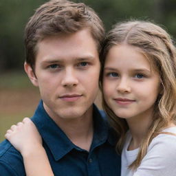 A digitally combined image of Hope Mikaelson and Ryan Clarke from Legacy, creating an envisioned child that shares their features.