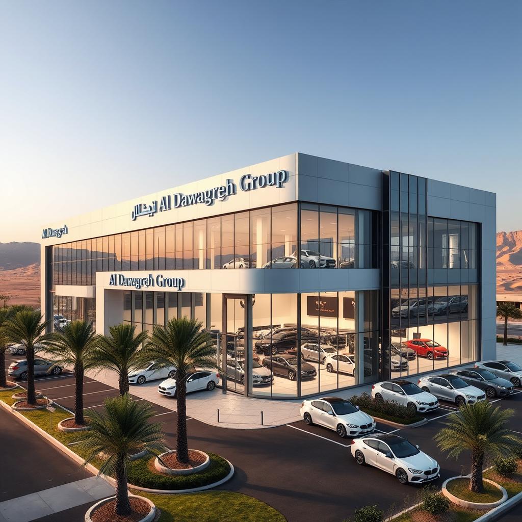 A state-of-the-art car dealership headquarters for Al Dawagreh Group located in Jordan