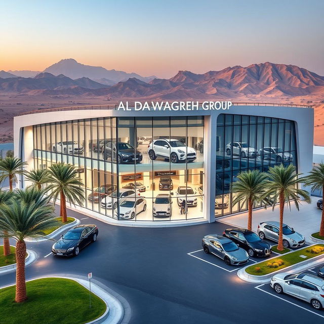 A state-of-the-art car dealership headquarters for Al Dawagreh Group located in Jordan