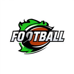 A logo design for a football broadcasting company, featuring a stylized football as the centerpiece